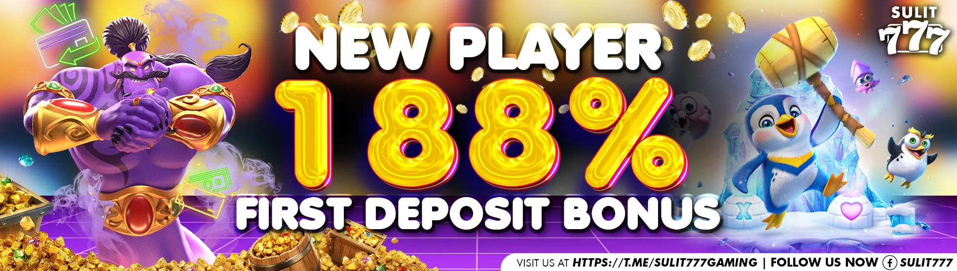 New Player 188% Deposit Bonus